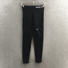 Calça de jogging Nike Pro feminina S (real 26X25) preta perna magra atlética pull on, usado comprar usado  Enviando para Brazil