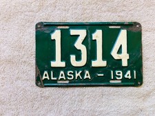 1941 alaska license for sale  Santa Rosa