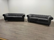 Chesterfield velvet seater for sale  BOSTON
