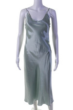 Vestido maxi feminino Sablyn de seda ajustável gola V sem mangas azul claro tamanho XS comprar usado  Enviando para Brazil