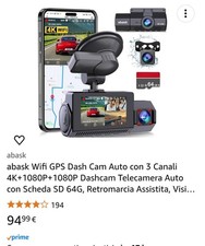Abask dash cam usato  Colle Umberto