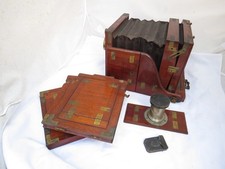 Antique brass mahogany for sale  WAKEFIELD