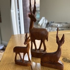 Vintage wooden deer for sale  BEDALE
