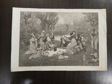 Gravure xix déjeuner d'occasion  Daumazan-sur-Arize