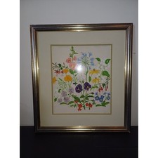 Framed watercolour flowers for sale  SOUTHPORT