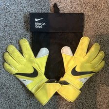 Luvas de goleiro Nike GK Grip3 Grip futebol goleiro tamanho 8 amarelo + bolsa $89! comprar usado  Enviando para Brazil