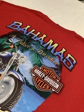 Camisa masculina vintage Harley Davidson vermelha Bahamas GG estoque morto nova motociclista comprar usado  Enviando para Brazil