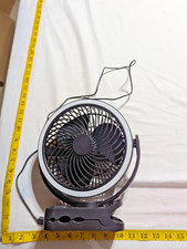 Usado, Mainstay 7 "clipe USB recarregável e ventilador de mesa com LED preto mantém carga!!! comprar usado Usado, Mainstay 7 "clipe USB recarregável e ventilador de mesa com LED preto mantém carga!!! comprar usado  Enviando para Brazil