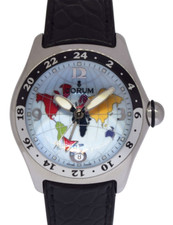 Relógio automático Corum Bubble GMT aço inoxidável mundial masculino 45mm B/P 383.250.20 comprar usado  Enviando para Brazil