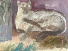 Peinture huile papier d'occasion  Toulouse-