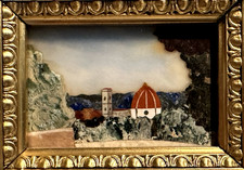 Vintage Pietra Dura Itália Mosaico de Pedra Paisagem Bem Enquadrado ~7 1/2" por 6 1/4", usado comprar usado Vintage Pietra Dura Itália Mosaico de Pedra Paisagem Bem Enquadrado ~7 1/2" por 6 1/4", usado comprar usado  Enviando para Brazil