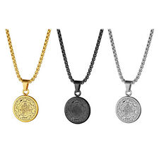Colar pingente masculino de aço inoxidável com etiqueta redonda Seals of The Seven Archangels comprar usado  Enviando para Brazil