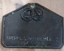 argyll and sutherland highlanders for sale  LOCHGELLY