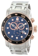 Invicta Pro Diver cronógrafo mostrador azul relógio masculino aço inoxidável 80038 comprar usado  Enviando para Brazil