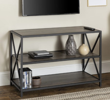 [NOVO EM FOLHA] ESTANTE WALKER EDISON 40" X-FRAME METAL E MADEIRA (LAVAGEM CINZA) comprar usado  Enviando para Brazil