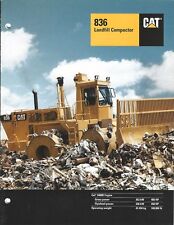 Folheto de equipamento - Compactador de lixo para aterro Caterpillar 836 - c1994 (E4171) comprar usado  Enviando para Brazil