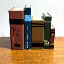 Conjunto de 5 livros de madeira vintage decoração falsa para casa presente para amantes de livros comprar usado Conjunto de 5 livros de madeira vintage decoração falsa para casa presente para amantes de livros comprar usado  Enviando para Brazil