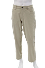 Calça casual masculina Lululemon com zíper abotoado perna reta bege tamanho EUR 36 comprar usado  Enviando para Brazil