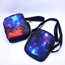 BOLSA GALÁXIA PACOTE LANCHEIRA + BOLSA TIRACOLO Colorida Galaxy Print Retro Planet, usado comprar usado  Enviando para Brazil