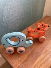 Pair wooden animal for sale  FELTHAM