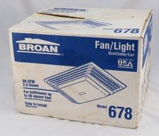 Ventilador de teto Broan 678 50-CFM banheiro com luz - novo - completo, usado comprar usado  Enviando para Brazil
