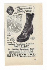 Botas de salto paraquedista genuínas Corcoran Inc. Stoughton, Mass. Anúncio impresso 1950 comprar usado  Enviando para Brazil