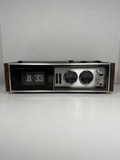 Antigo Panasonic RC-7469 Rádio Relógio Flip FM/AM Grão de Madeira Testado Japão Funciona comprar usado  Enviando para Brazil