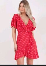 Boohoo red polka for sale  SCUNTHORPE