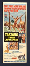 Inserção original 14x36 TARZAN'S THREE CHALLENGE (1963) comprar usado  Enviando para Brazil