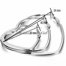 Brinco de argola pendurado feminino formato de coração oco moda aço inoxidável 1 par, usado comprar usado  Enviando para Brazil