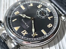 Zenith movimento de bolso Novo Mostrador relógio estilo militar em NOVO ESTOJO Luxo Segunda Guerra Mundial comprar usado  Enviando para Brazil