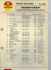 Shell lubrication chart for sale  PULBOROUGH