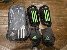 Usado, Caneleiras Adidas com proteção de tornozelo verde limão preto adulto comprar usado  Enviando para Brazil