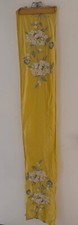 Corredor de mesa Pier 1 Importado amarelo provençal bordado 72” acabamento em crochê linho comprar usado  Enviando para Brazil