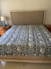 Edredom completo de algodão com babados RALPH LAUREN azul e branco pássaros tamarindo rainha comprar usado Edredom completo de algodão com babados RALPH LAUREN azul e branco pássaros tamarindo rainha comprar usado  Enviando para Brazil