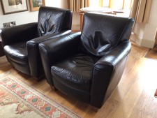 Natuzzi leather armchairs for sale  BROADWAY