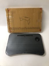 Używany, Stolik do laptopa czarny, składany z gniazdem na tablet i uchwytem na napoje na sprzedaż  PL