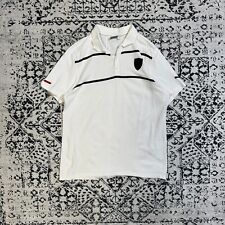 Puma Unisex Biała bawełniana koszulka polo Rozmiar L X Ferrari Y2K lata 90. Racing Regular Fit na sprzedaż  PL