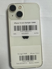 NOVO Apple iPhone 13 Mini 128GB Starlight Branco 5.4” 5G Desbloqueado 94% Bateria Reino Unido comprar usado  Enviando para Brazil