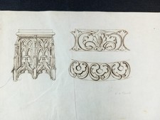 Usado, François Alexandre Pernot Alta Dibujo Arquitectura S.XIX Pluma comprar usado  Enviando para Brazil