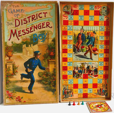 Antigo 1895/1901 HORATIO ALGER-Tipo GAME OF THE DISTRICT MESSENGER McLoughin Br comprar usado  Enviando para Brazil