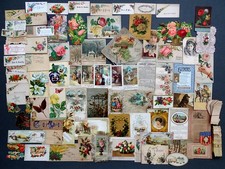 ÁLBUM DE RECORTES VITORIANO ANTIGO Die Cut CARTÃO COMERCIAL Papel Solto Recados Efêmera, usado comprar usado  Enviando para Brazil