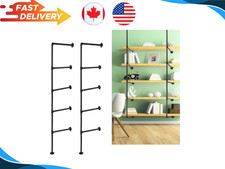 2 peças suporte de parede 5 camadas suporte de prateleira para tubos 66 x 11,8 rack de armazenamento industrial faça você mesmo, usado comprar usado  Enviando para Brazil