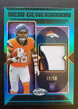 2024 Panini Certified Troy Franklin New Generation 3 Color Patch Teal RC 48/50 comprar usado  Enviando para Brazil