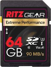 Cartão de memória Ritz Gear 64GB, cartão SDXC UHS-I de alta velocidade, Full-HD e 4K, usado comprar usado  Enviando para Brazil