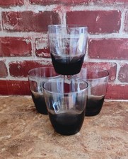 Conjunto 4 Libbey Classic Smoke Black Glass Ombre cônico duplo uísque moda antiga comprar usado  Enviando para Brazil