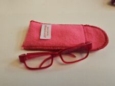 Usado, BONECA AMERICANA MENINA ÓCULOS FRAMBOESA ÓCULOS COM ESTOJO DE FELTRO ROSA EXCELENTE ESTADO USADO comprar usado  Enviando para Brazil