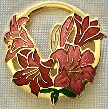 Vintage cloisonne lily for sale  UK