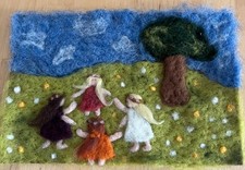 Waldorf filzbild frühling gebraucht kaufen  Stuttgart