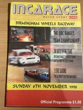 Banger racing programme for sale  BURTON-ON-TRENT
